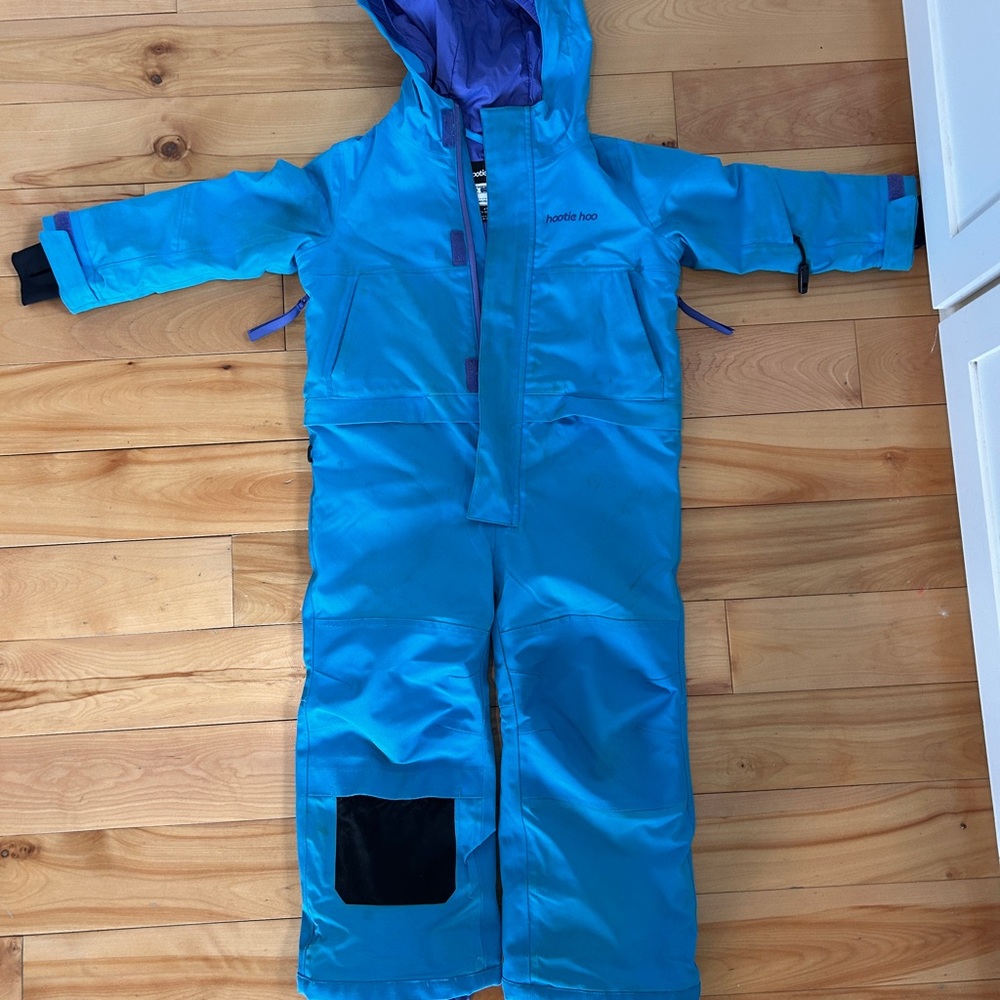Hootie Hoo Vista Insulated Snowsuit. Blue with Purple Lining